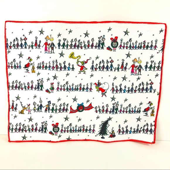 The Grinch Who Stole Christmas Kitchen Dish Drying Mat Singing Whoville People - Picture 2 of 3